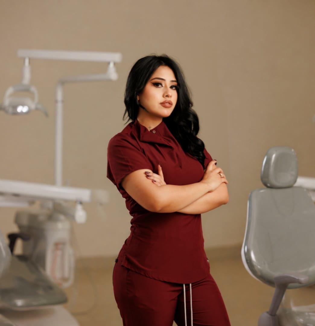 C.D Giovanna Espino en su consultorio dental